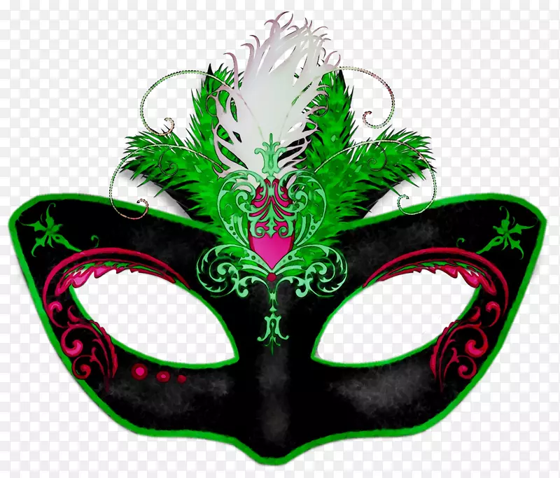 新奥尔良威尼斯狂欢节面具化妆舞会上的狂欢节
