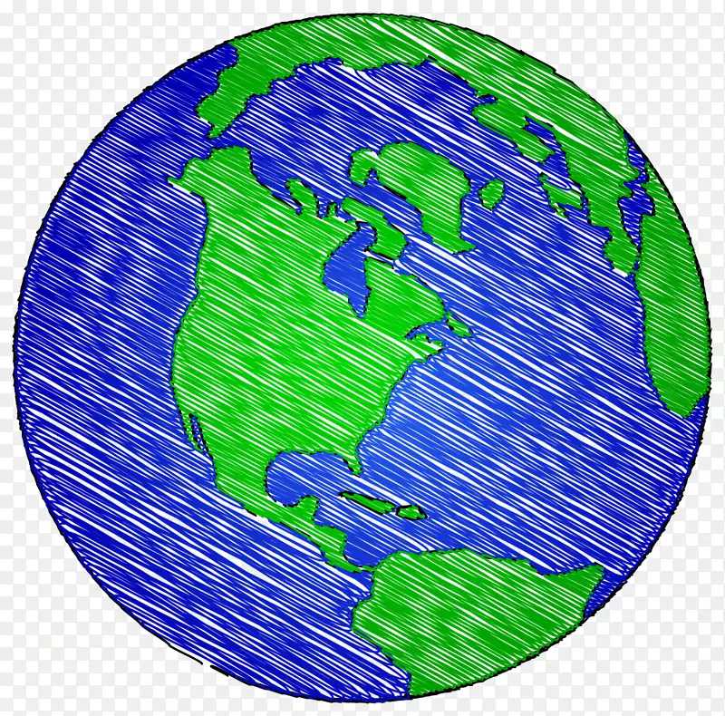 地球绘图图形剪贴画素描-地球
