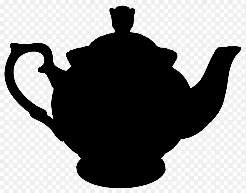 剪裁艺术茶壶开放部分茶杯
