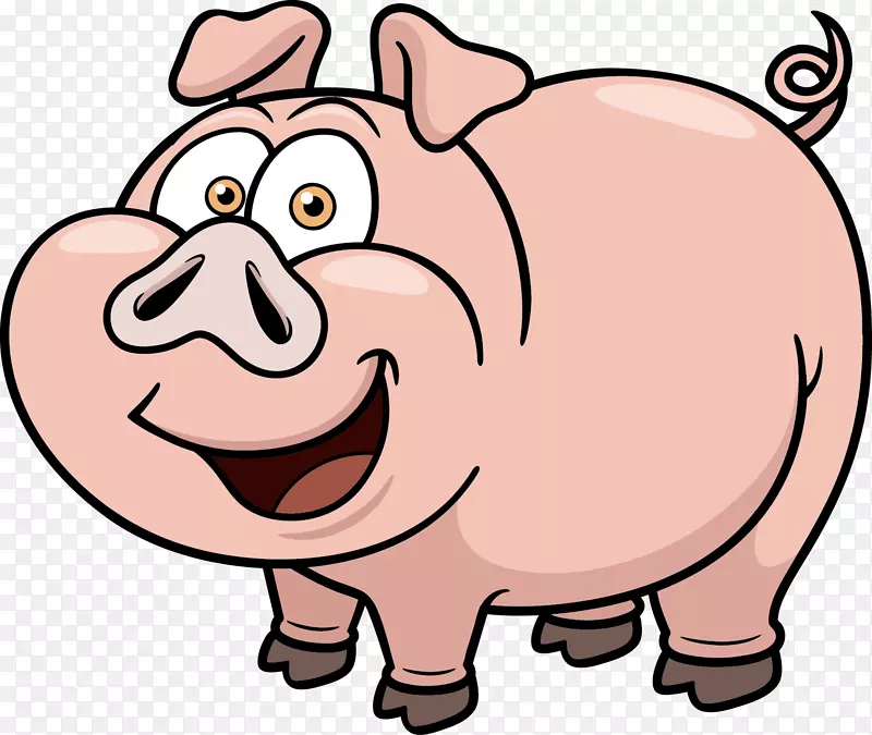 猪群摄影图形免版税插图-猪