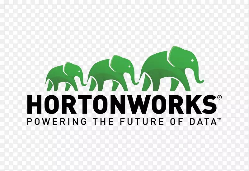徽标Hortonworks apache Hadoop数据字体-迷航图形
