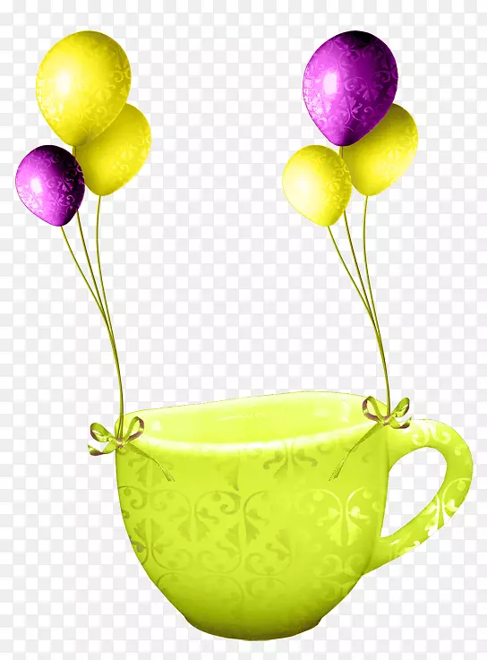 黄色气球杯咖啡杯-气球