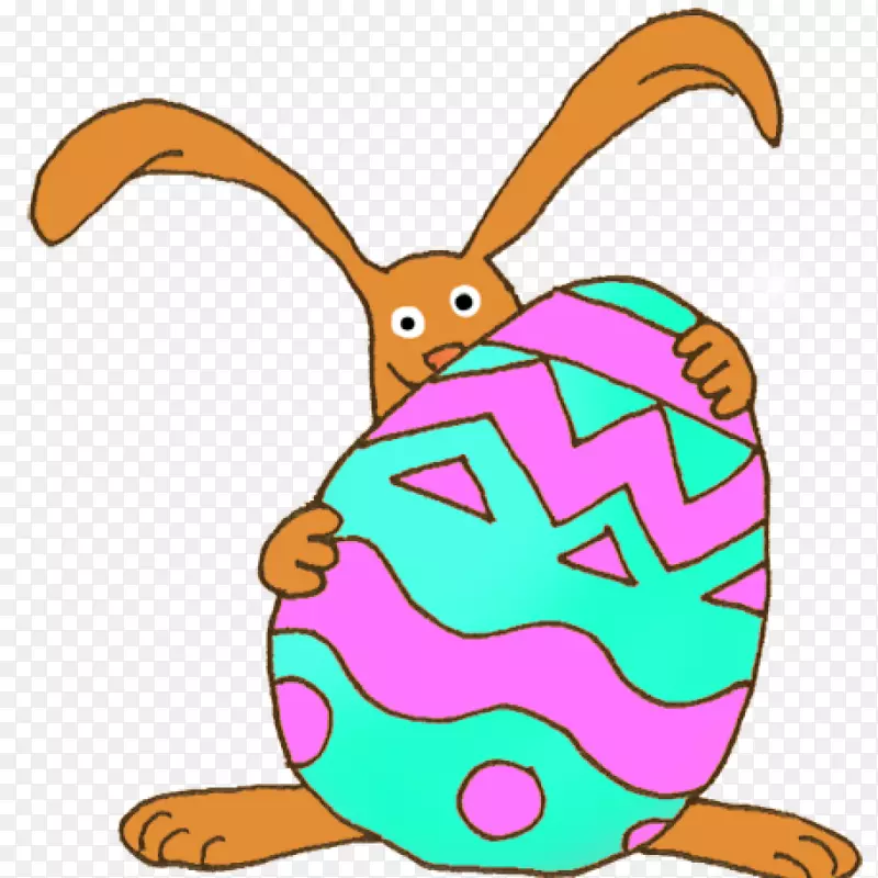 复活节兔宝宝夹艺术巧克力兔-复活节