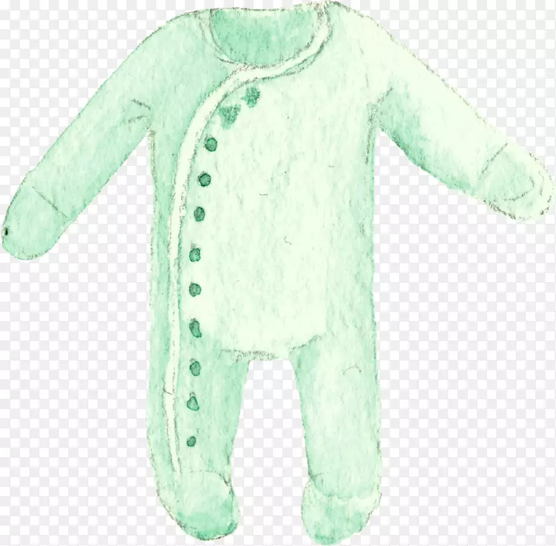 袖套服装水彩画设计png图片.婴儿水彩