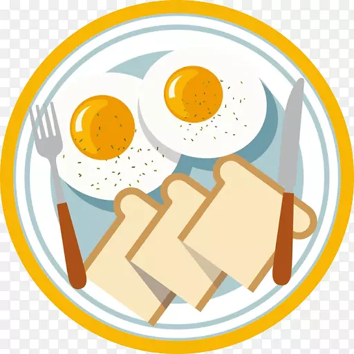煎蛋早餐，煎蛋，烤面包，牛排和鸡蛋-早餐