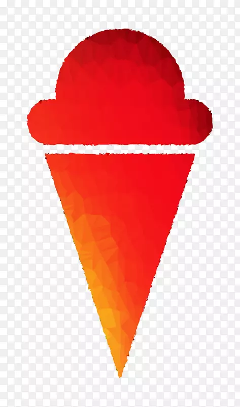 冰淇淋锥心橙色S.A.
