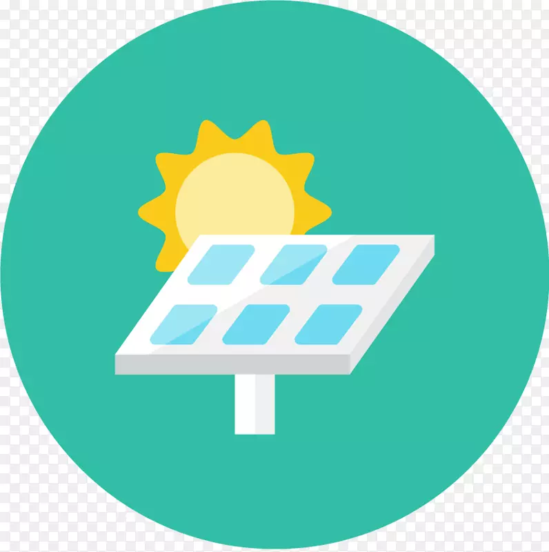 太阳能可再生能源太阳能电池板.光伏图标