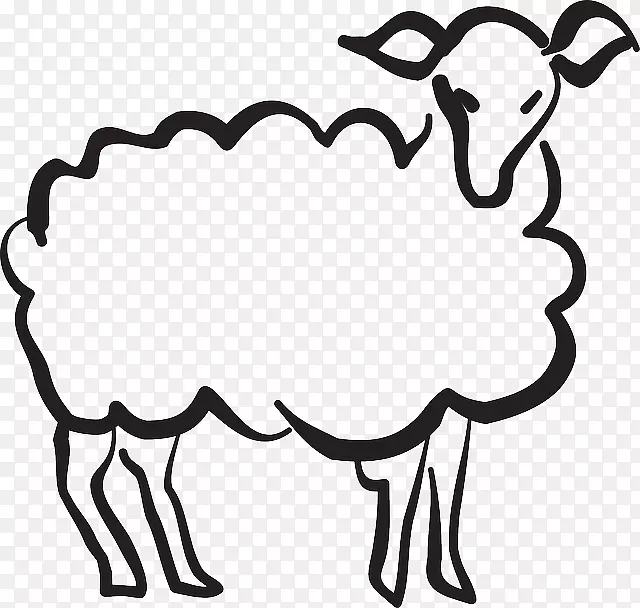 珍贵羔羊绘画图像插图.绵羊象形图