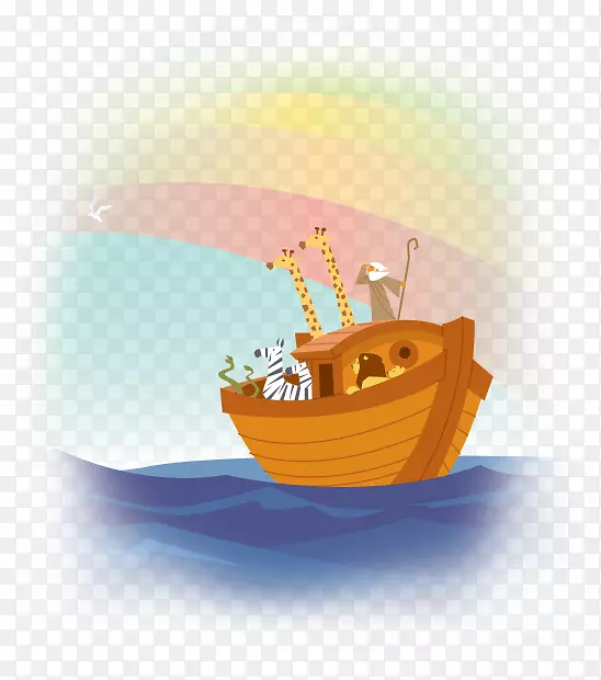 诺亚方舟婴儿淋浴器插图平面设计水产品设计驳船象形文字