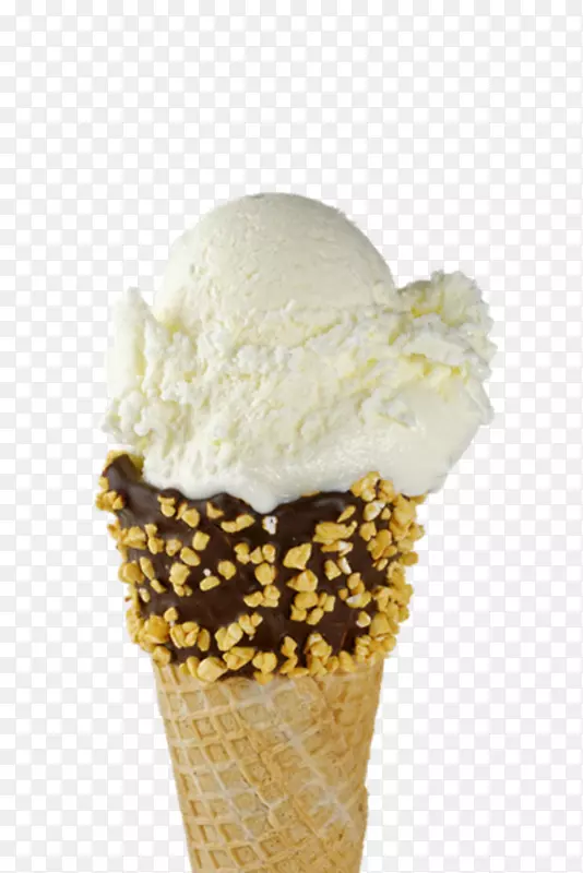 冰淇淋锥，圣代冰沙冻酸奶-冰淇淋