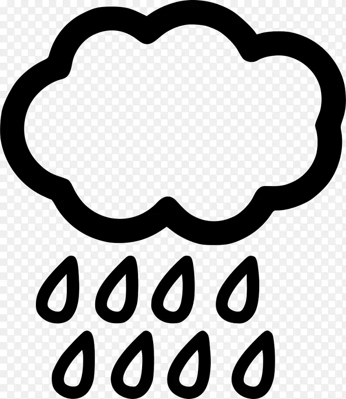 剪贴画云计算电脑图标雨云