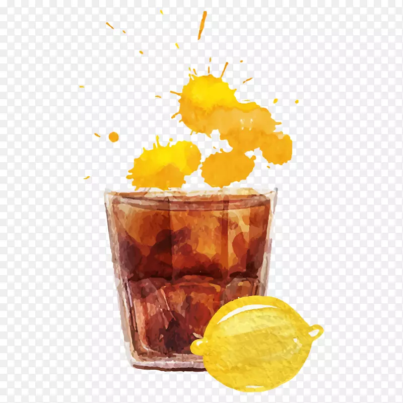 朗姆酒和可乐鸡尾酒可乐橙汁可乐