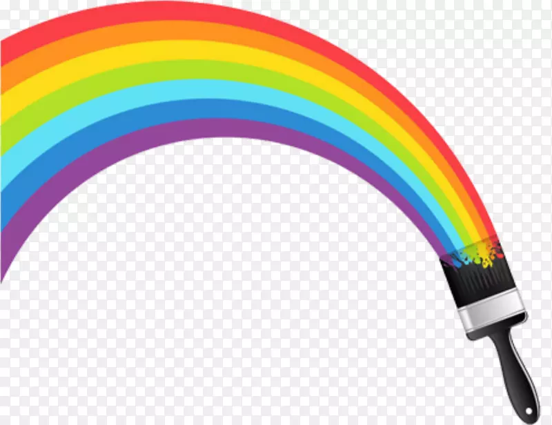 画笔图形画彩虹