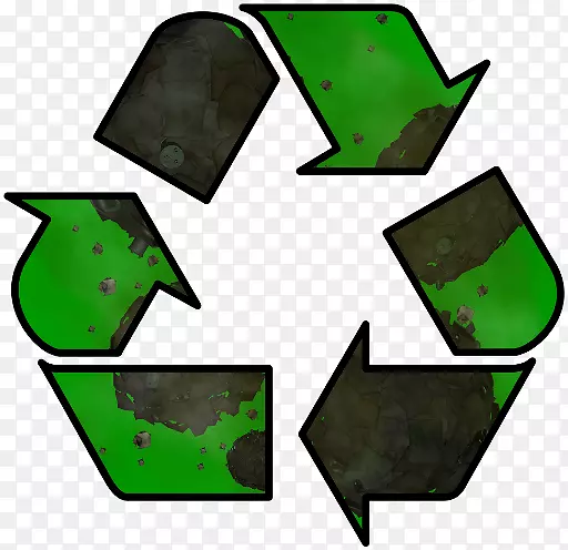回收标志绿点废物再利用-收集标志
