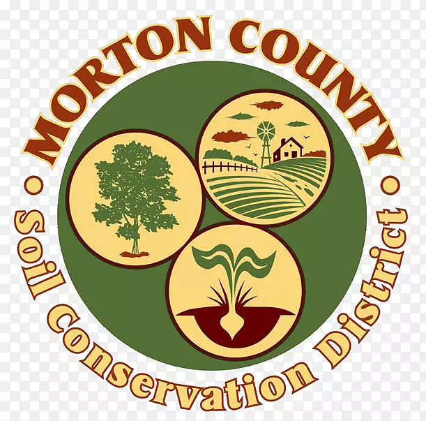 莫顿县，北达科他州标志莫里斯县水土保持字体剪辑艺术-桶传单