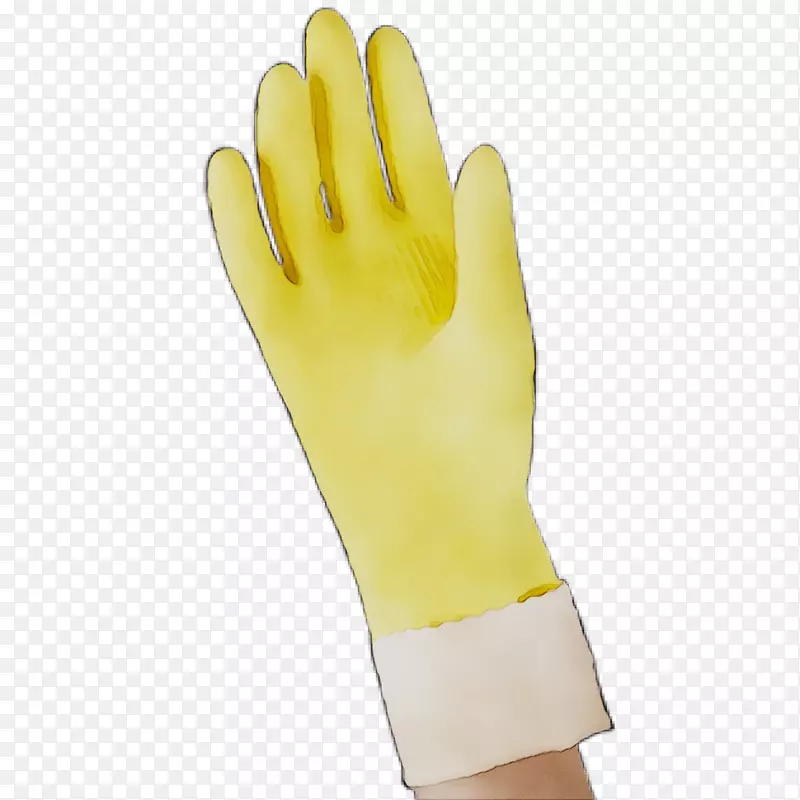 手指黄色手套足球守门员