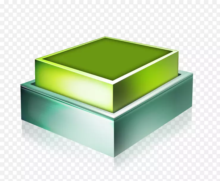 绿色产品设计矩形盒模型