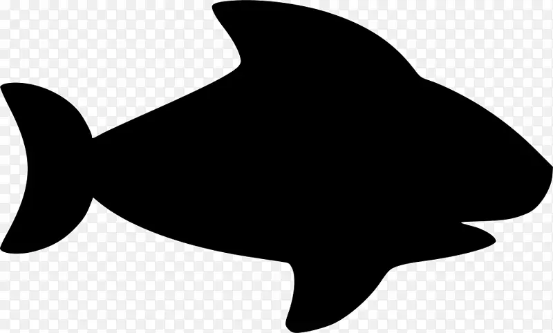 拳击手Dobermann剪影鲨鱼图形.轮廓