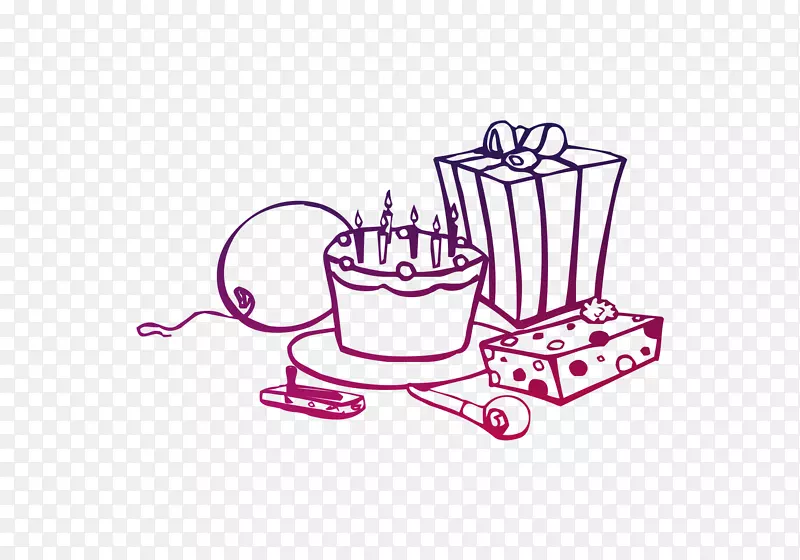 生日彩绘儿童派对蛋糕