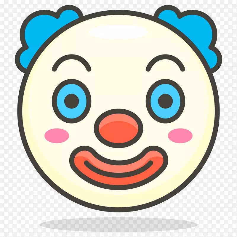 小丑笑脸表情符号剪贴画-小丑