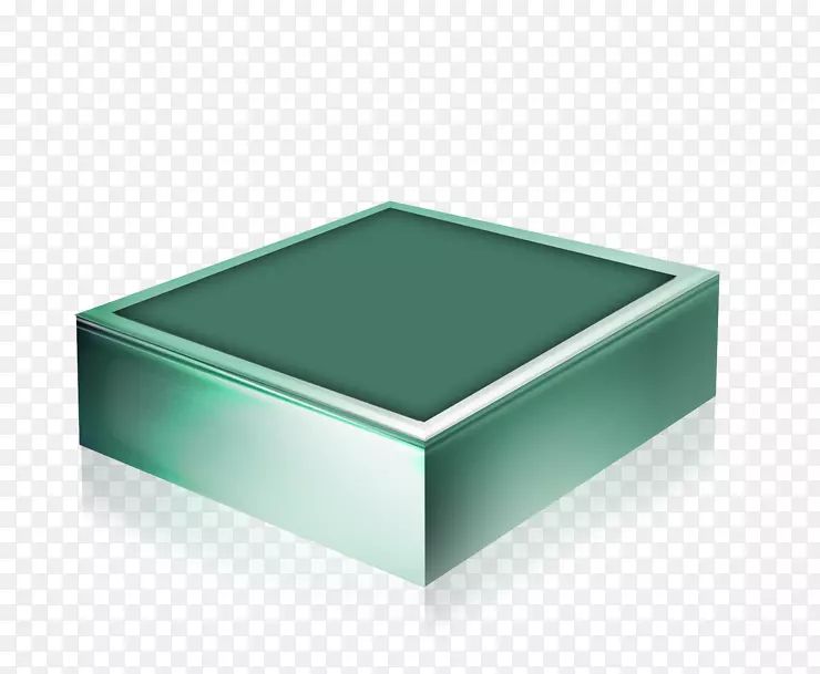绿色产品设计矩形盒模型