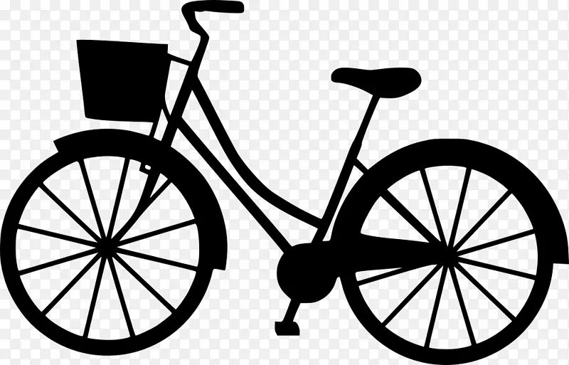 自行车篮图形剪贴画插图