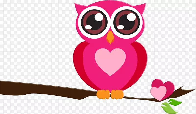 猫头鹰图形心脏版税-免费-OWL