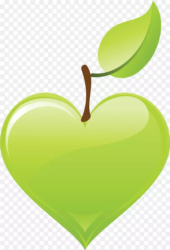 剪贴画苹果形象爱心苹果
