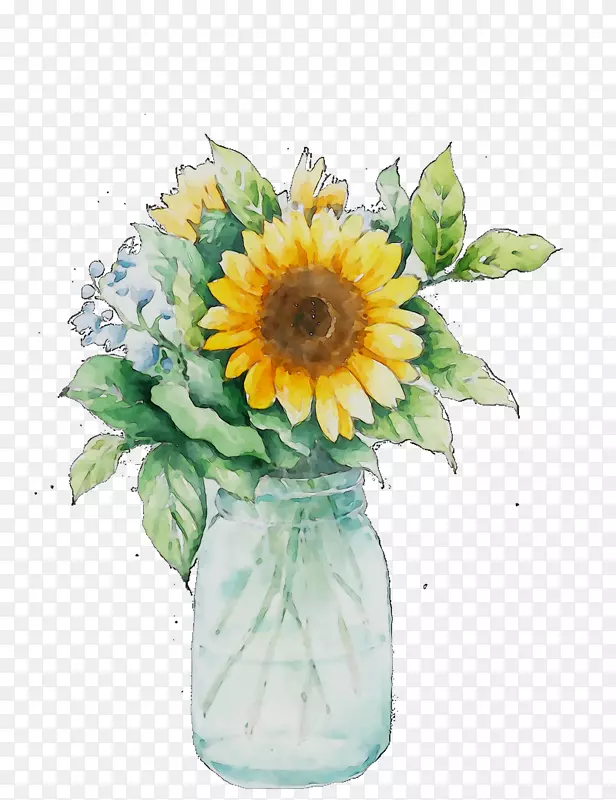 普通向日葵设计花瓶切花