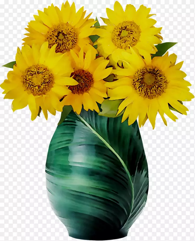 普通向日葵花卉设计花瓶花束