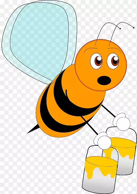 剪贴画蜜蜂开放部分png图片免费内容-蜜蜂