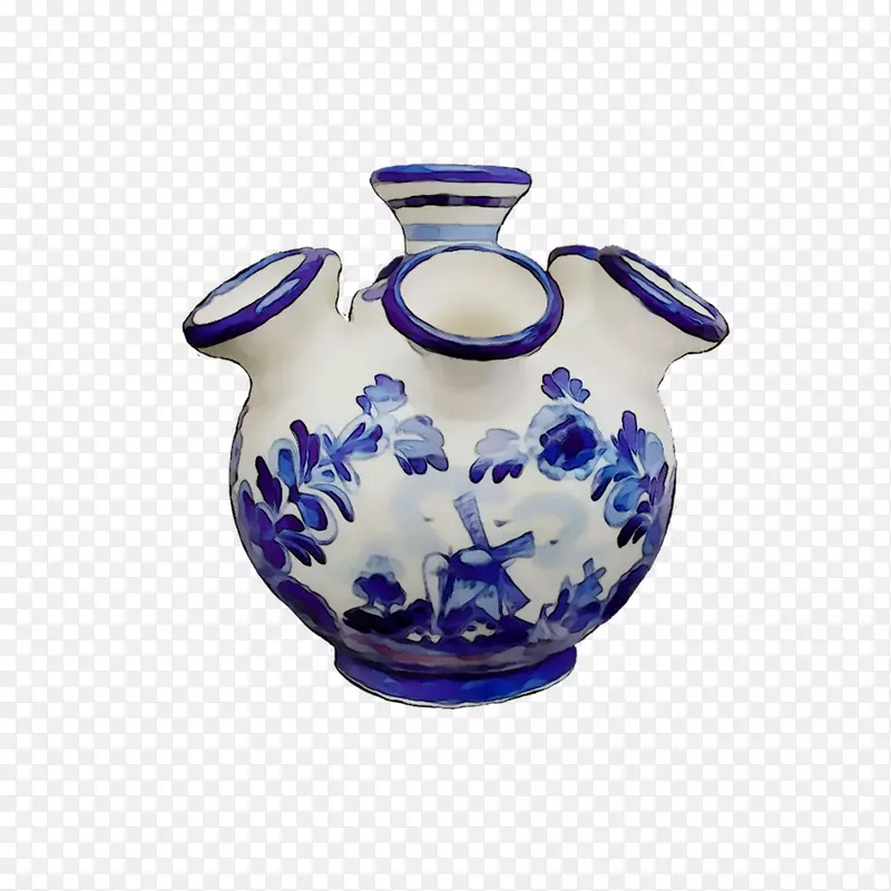 花瓶罐，陶瓷，钴，蓝，白陶器
