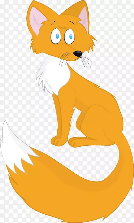 胡须红狐猫夹艺术插图-耶背景