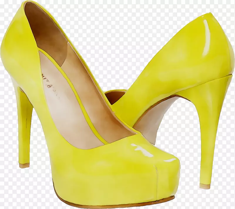 黄色鞋跟产品设计鞋