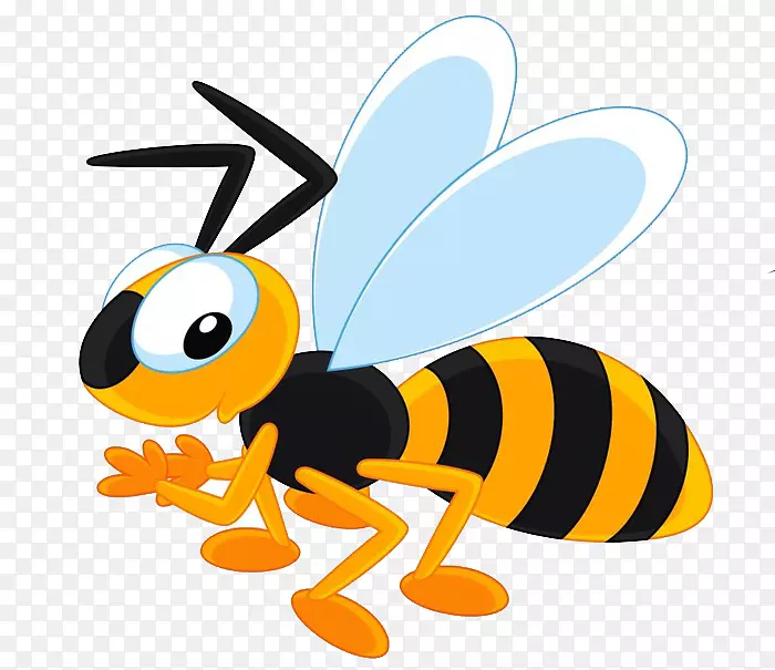 蜜蜂黄蜂剪贴画图形插图-蜜蜂