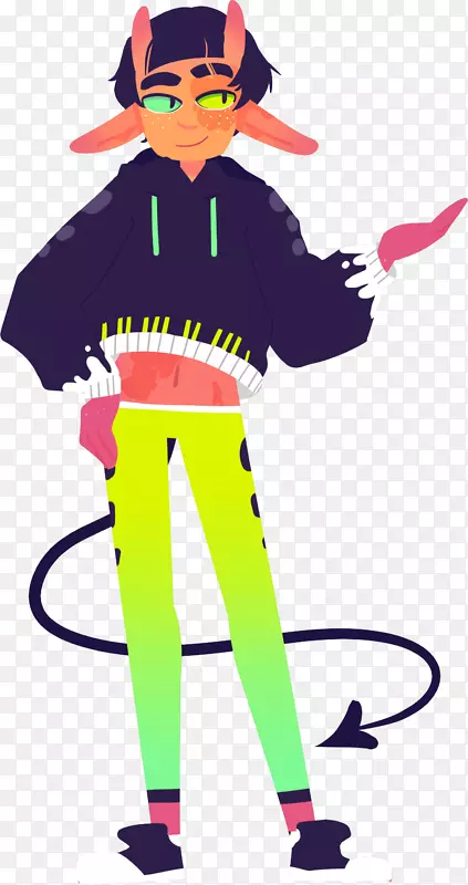 剪贴画，插图，服装配件，平面设计服装.卡纳伦