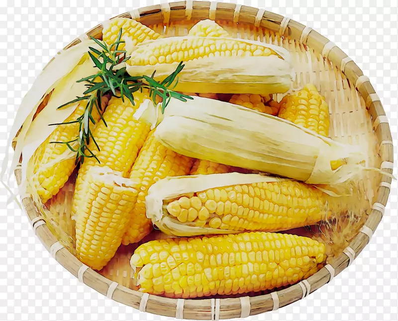 玉米在玉米芯上甜玉米仁配菜