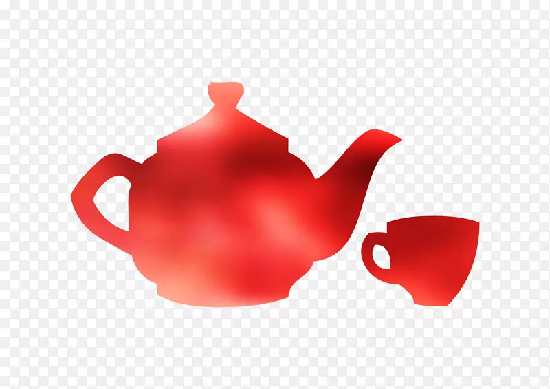 产品设计茶壶红色