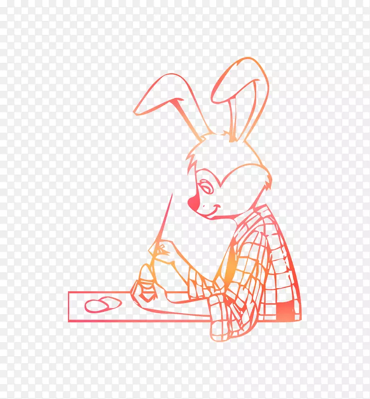 复活节兔子插画艺术头饰