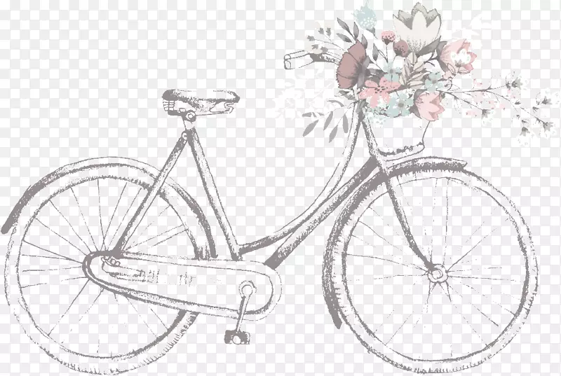 剪贴画自行车插图图片