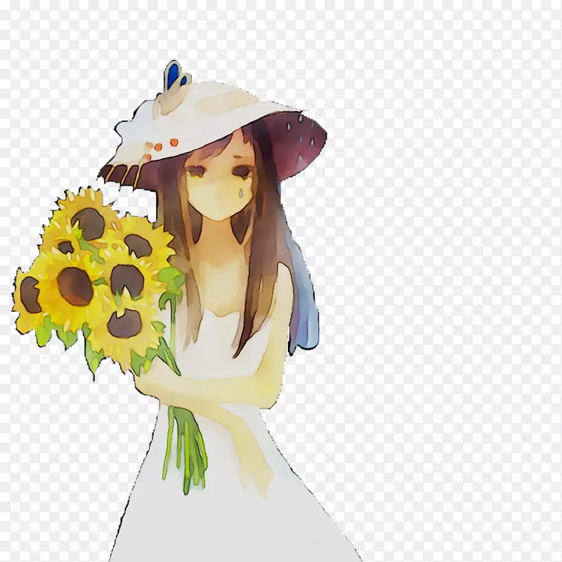花卉图案黄色插图向日葵