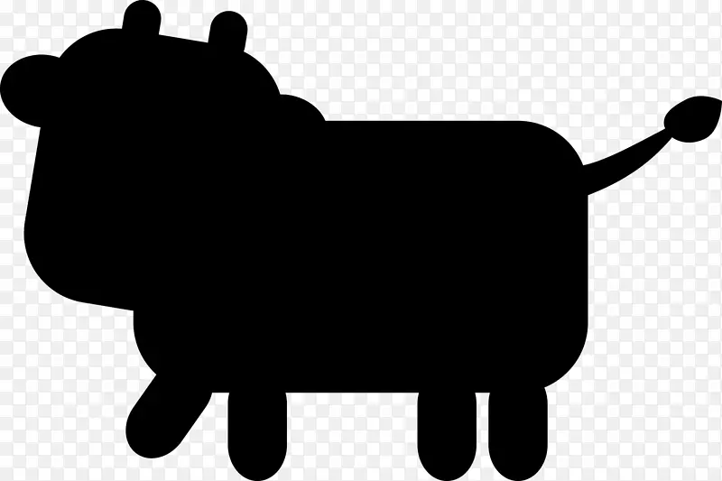 牛剪艺术剪影鼻子
