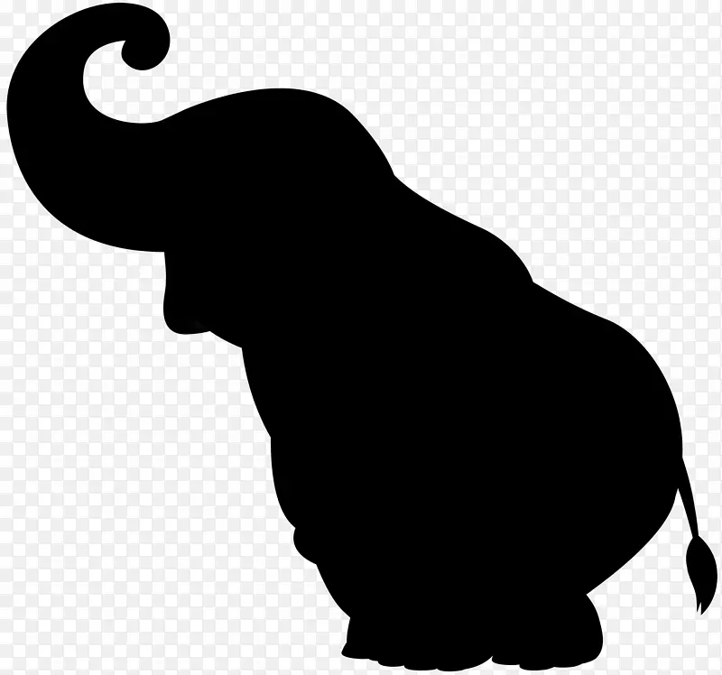 猫科非洲象印度象剪贴画剪影