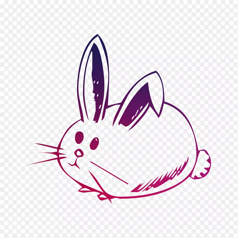 国内兔子复活节兔子插画产品胡须