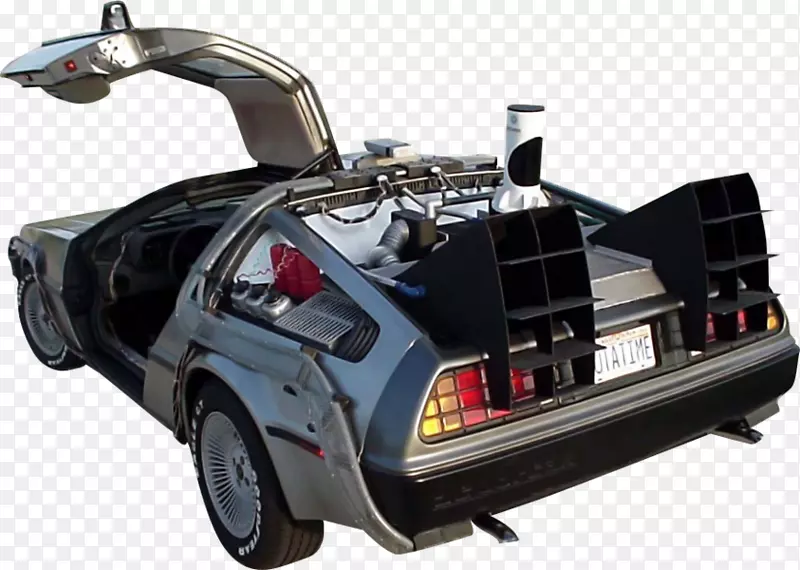 DMC DeLorean汽车Marty McFly医生。埃米特布朗回到未来汽车