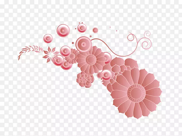 花卉设计师粉红花卉背景