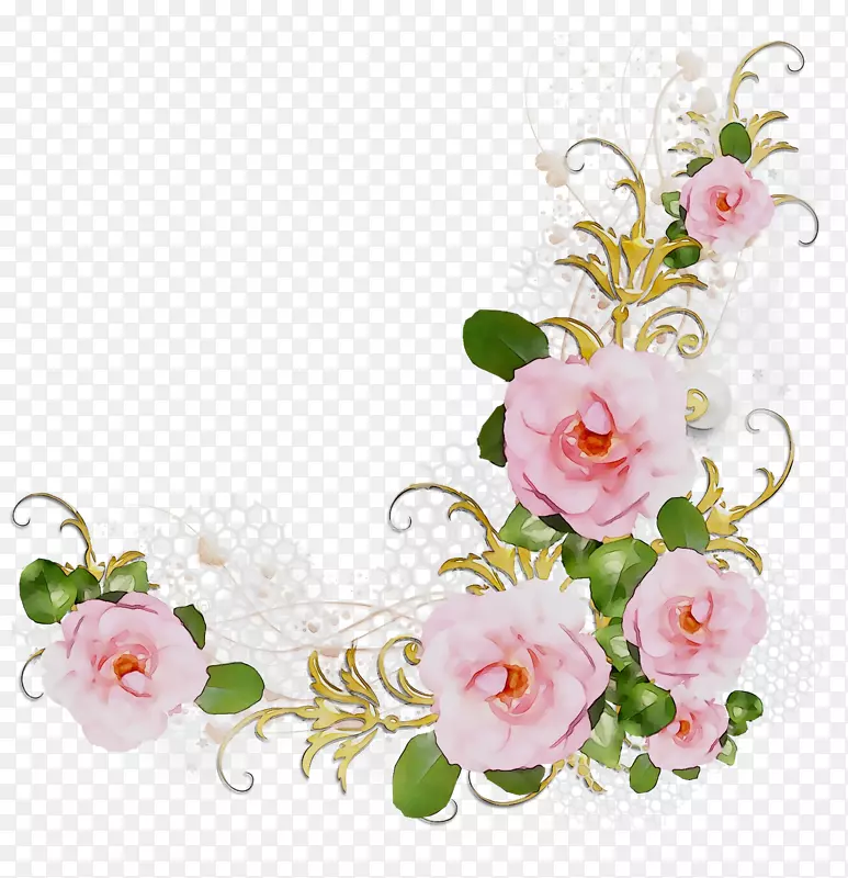 花园玫瑰切花花卉设计剪贴画