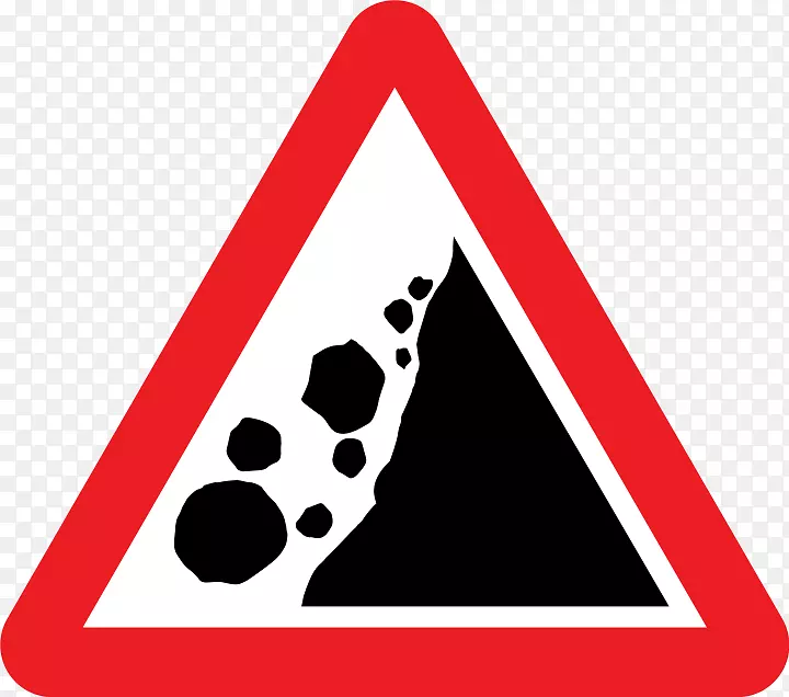 交通标志岩石警告标志英国岩石