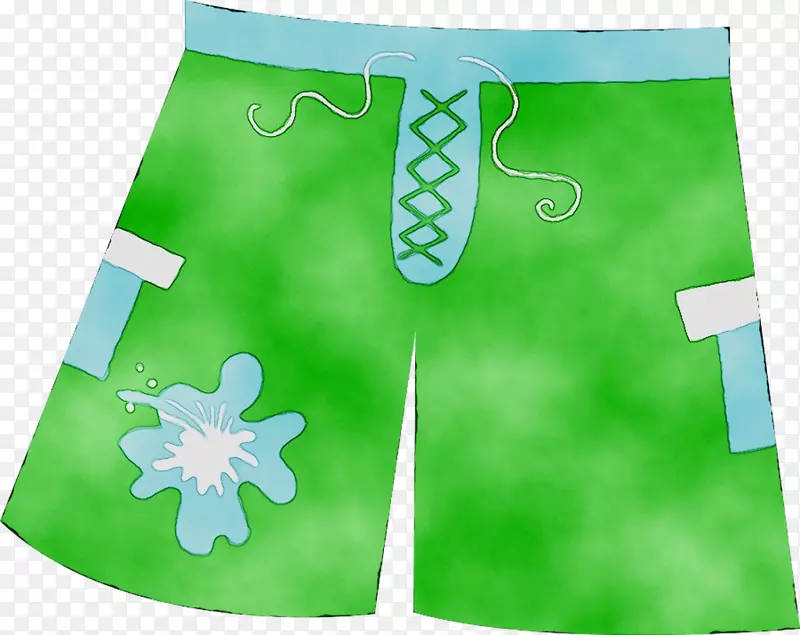 短裤绿色内裤产品字体