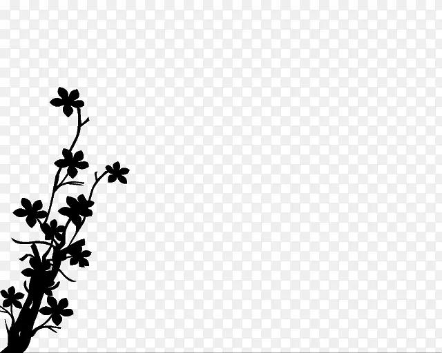 小枝植物茎花叶字体